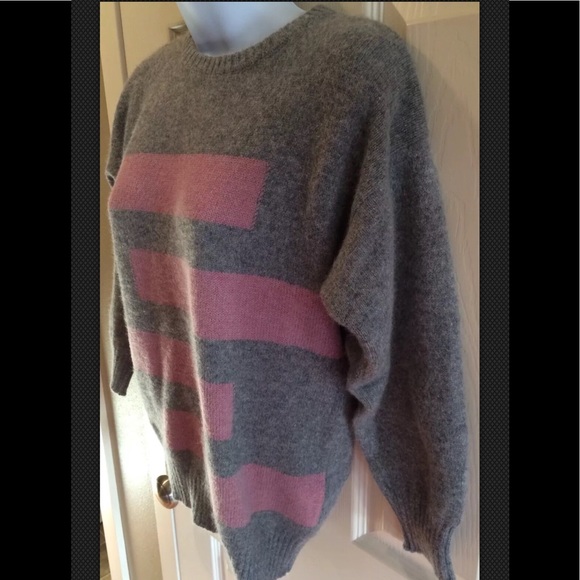 MACKINNON OF SCOTLAND Lambswool Angora Gray Pink - Picture 3 of 5